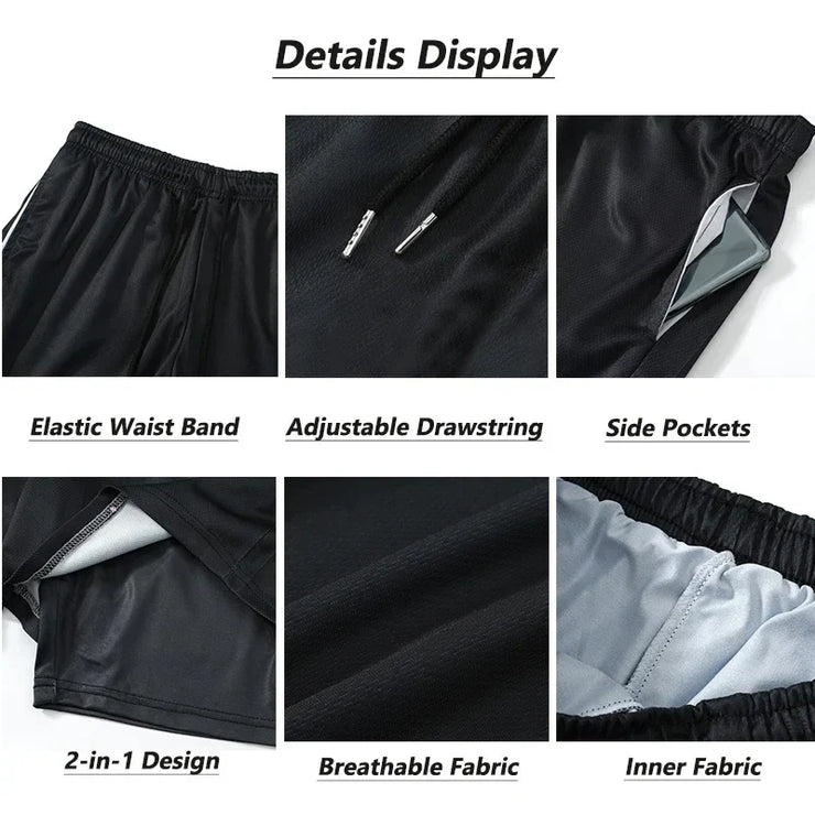 🏋️‍♂️ Baki Hanma Anime Gym Workout Shorts | 2-in-1 Compression Shorts for Men 🌟