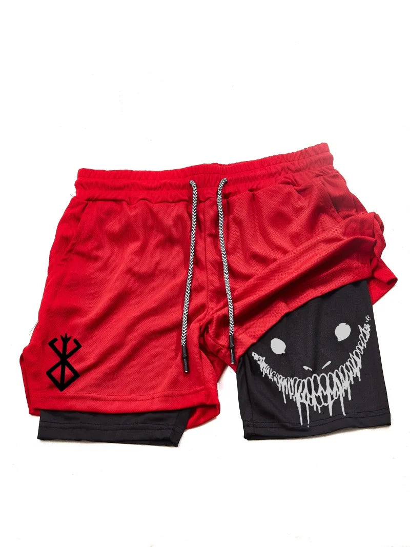 Berserk 2-in-1 Running Shorts | Quick-Dry Athletic Gym Shorts