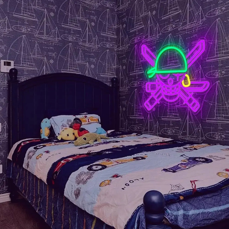 Skull LED Neon Light - Wall Decor for Bedroom & Parties