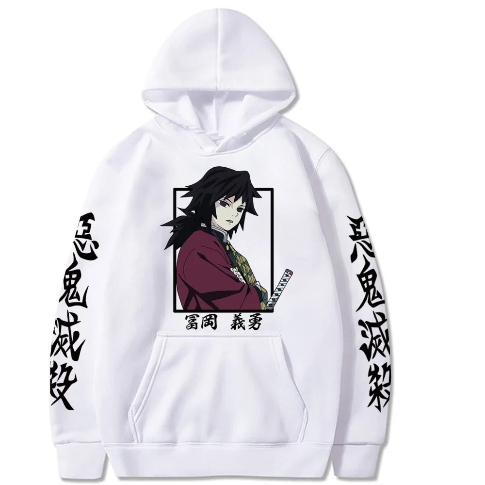 Demon Slayer Tomioka Giyuu Graphic Hoodie | Harajuku Streetwear