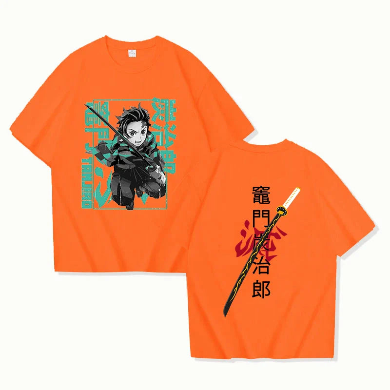 Demon Slayer Tanjiro Graphic T-Shirt | Unisex Summer Anime Tee