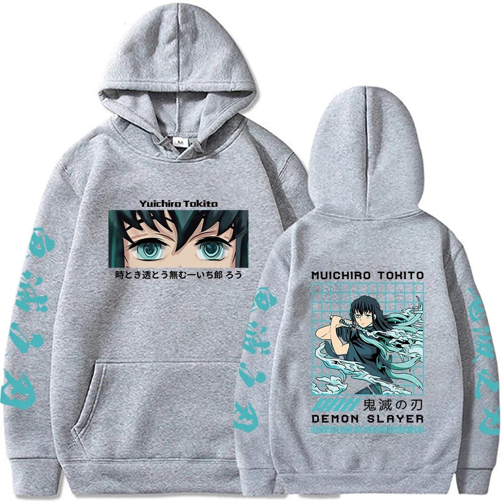 Demon Slayer Muichiro Tokito Graphic Hoodie | Plus Size Harajuku