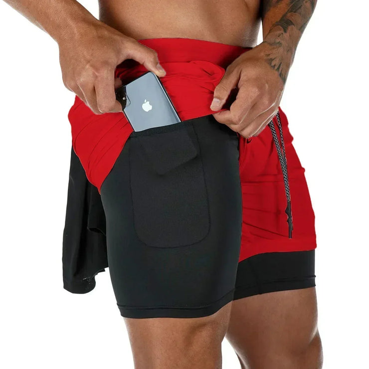 🔥 Berserk 2-in-1 Sports Shorts for Men | RYŪZAN Quick-Dry Athletic Gym Shorts 🏃‍♂️