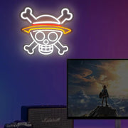 Skull Neon Sign Light - USB Powered Wall Decor for Bedroom & Anime Room