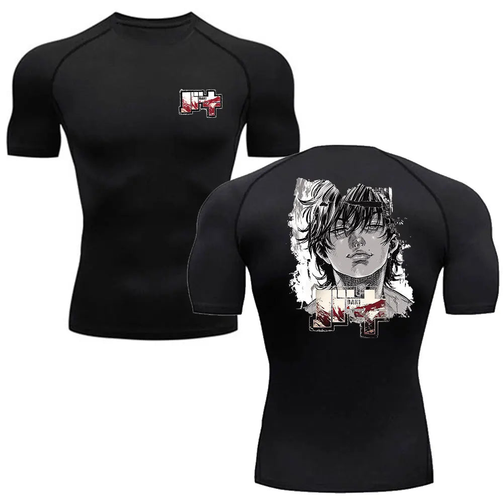 Baki Hanma Men's Gym T-Shirt | MMA Rash Guard Boxing Shirt