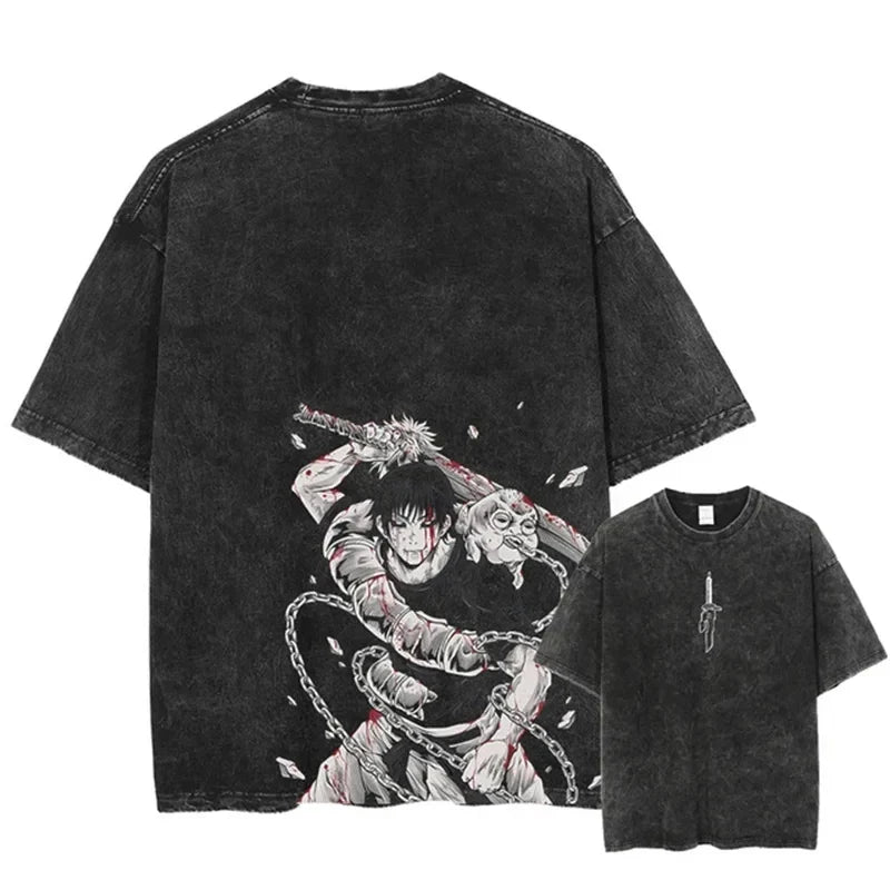 Japanese Anime Vintage Hip-Hop T-Shirt | Harajuku Streetwear