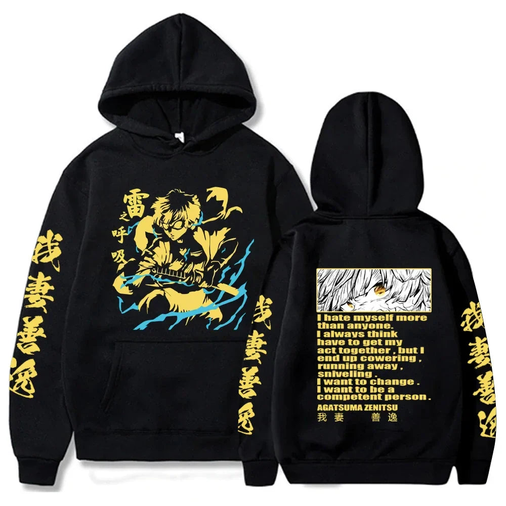 Demon Slayer Tomioka Giyuu Plus Size Hoodie | Warm Anime Sweatshirt