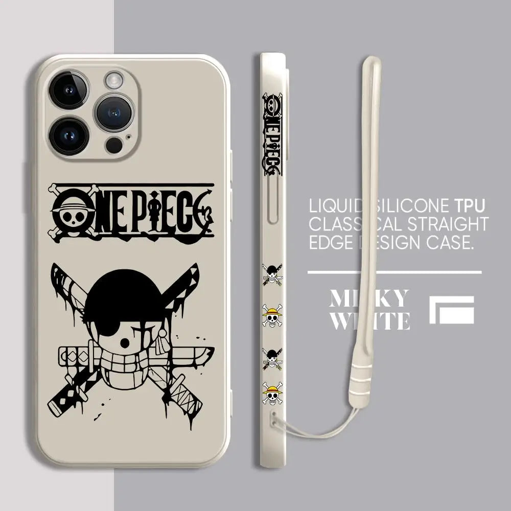 One Piece Anime iPhone Case | Soft Cover iPhone 7-15 Pro Max