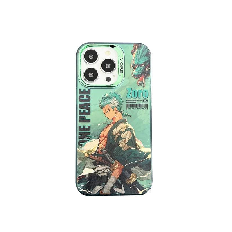 One Piece Luffy Zoro Plating iPhone Case | Cute Soft Cover