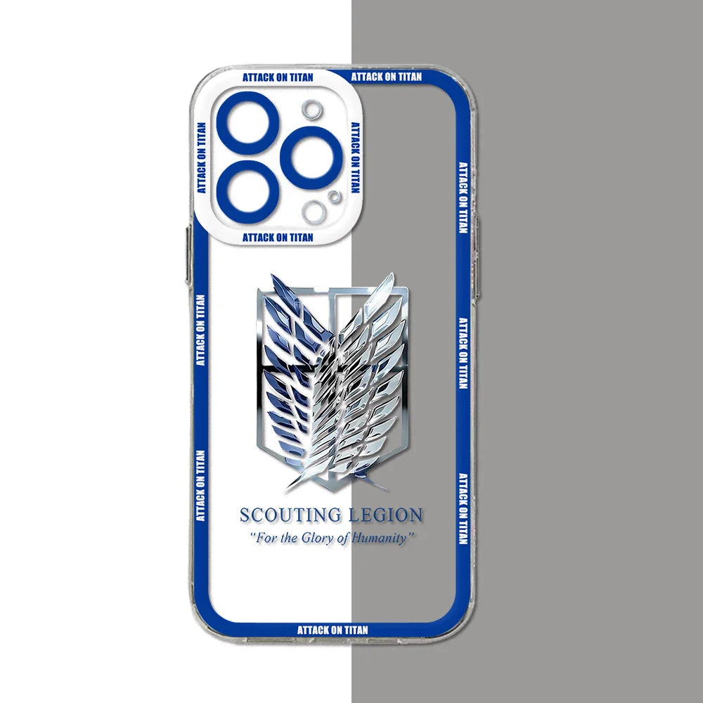 Attack on Titan Soft Silicone iPhone Case | Transparent Anime