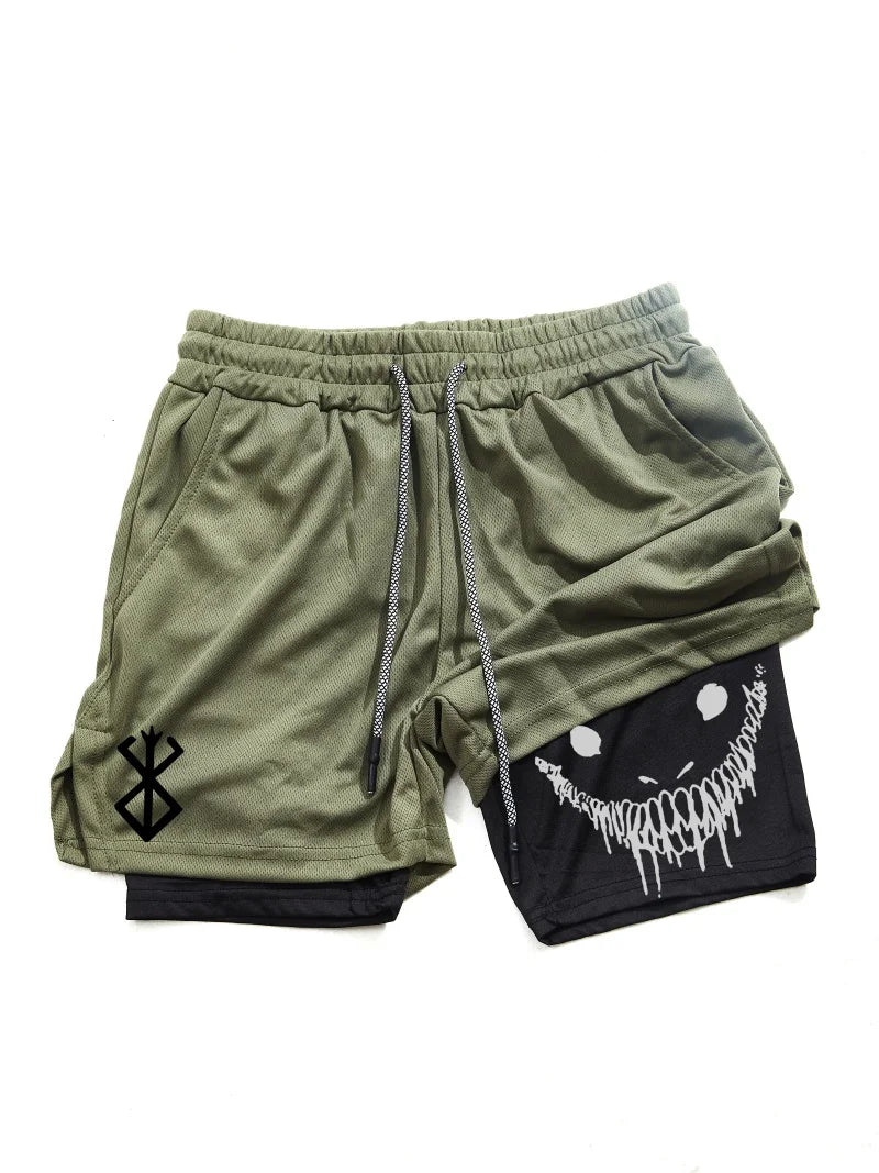 Berserk 2-in-1 Running Shorts | Quick-Dry Athletic Gym Shorts