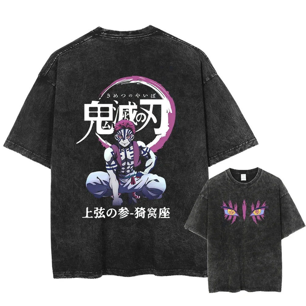 Demon Slayer Uzui Tengen Vintage T-Shirt | Oversized Cotton Tee