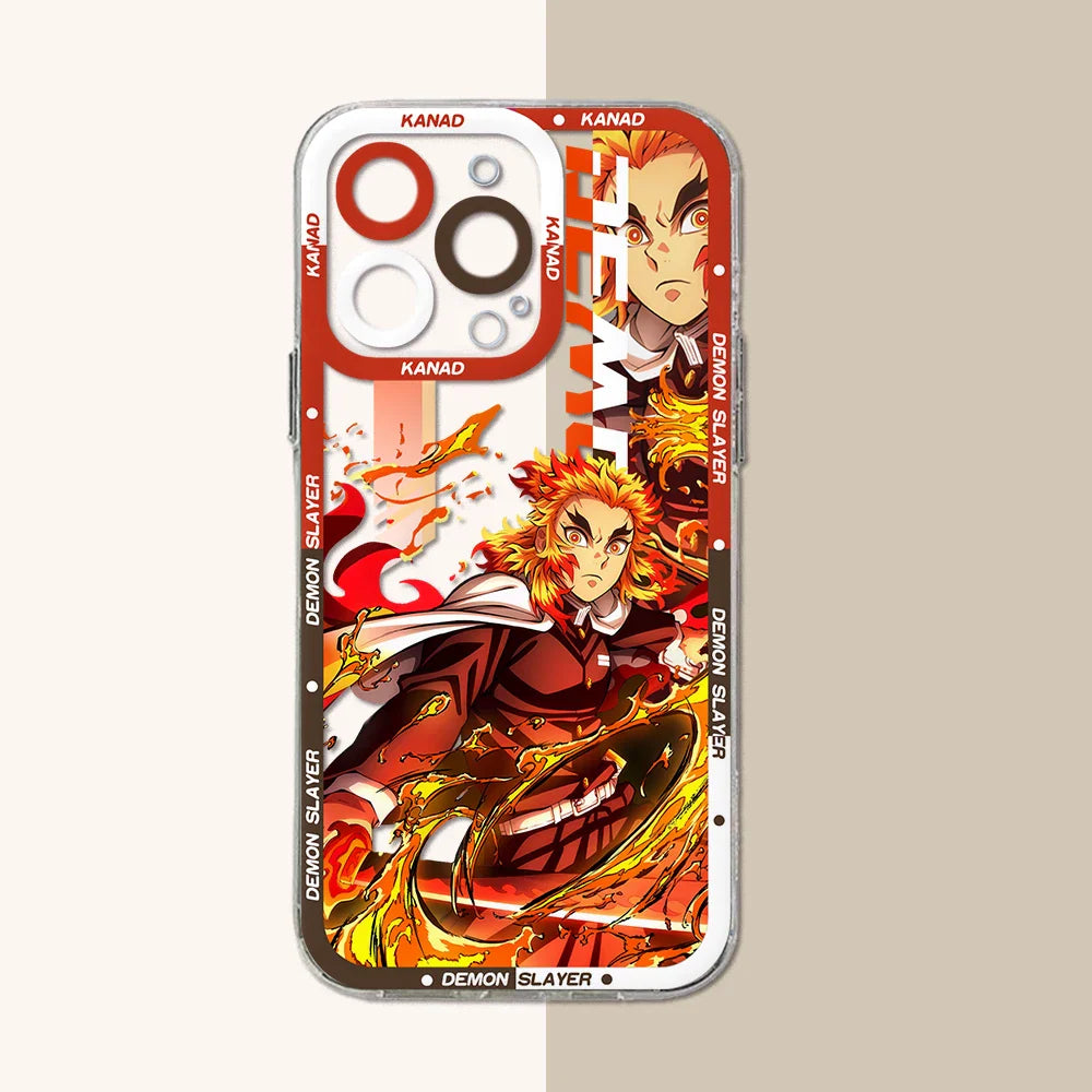 Demon Slayer Clear TPU iPhone Case | Anime Cover