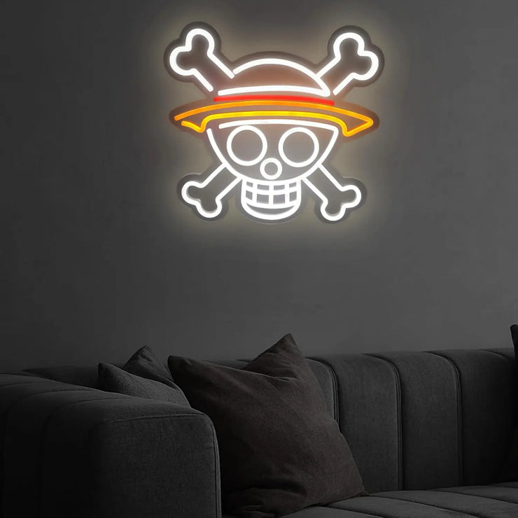 Skull Neon Sign Light - USB Powered Wall Decor for Bedroom & Anime Room