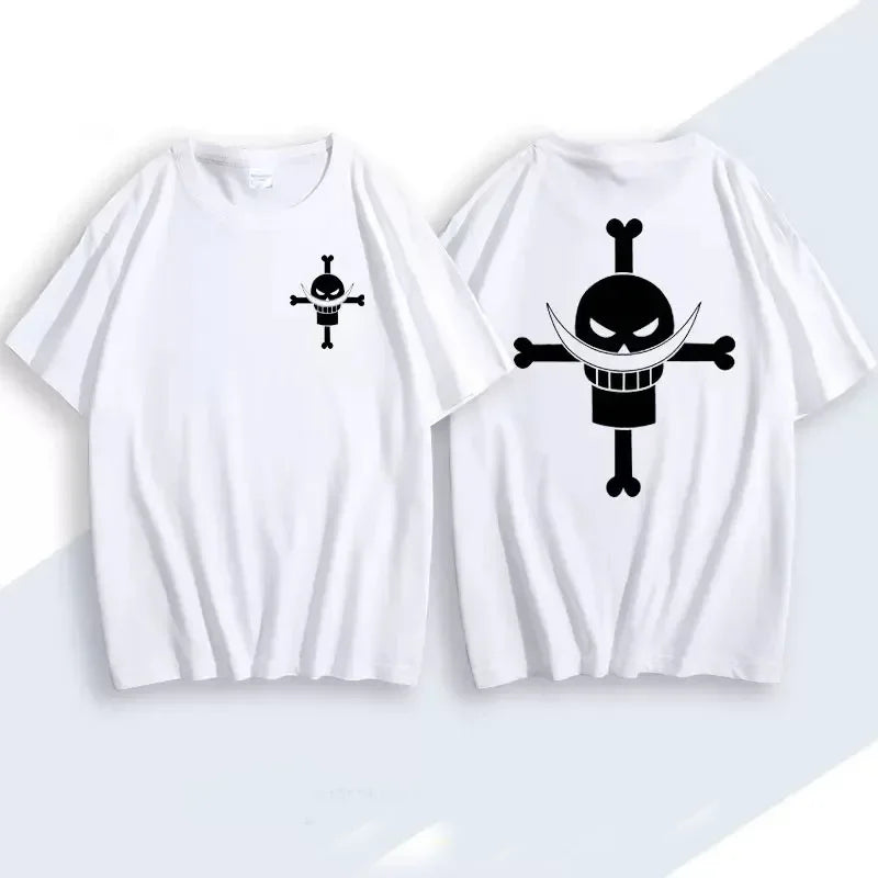 One Piece Ace & Newgate T-Shirt | Y2K Anime Cosplay Harajuku Tee