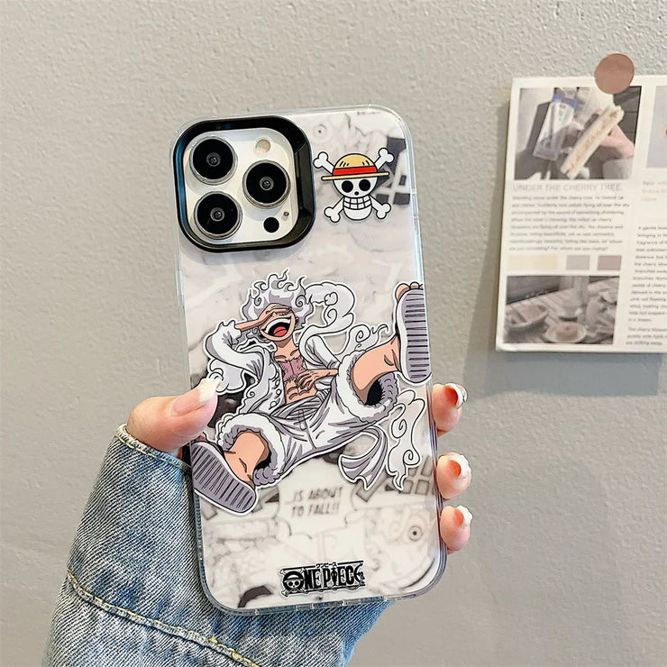 One Piece Luffy Silicone Phone Case for iPhone 11-16 Pro Max
