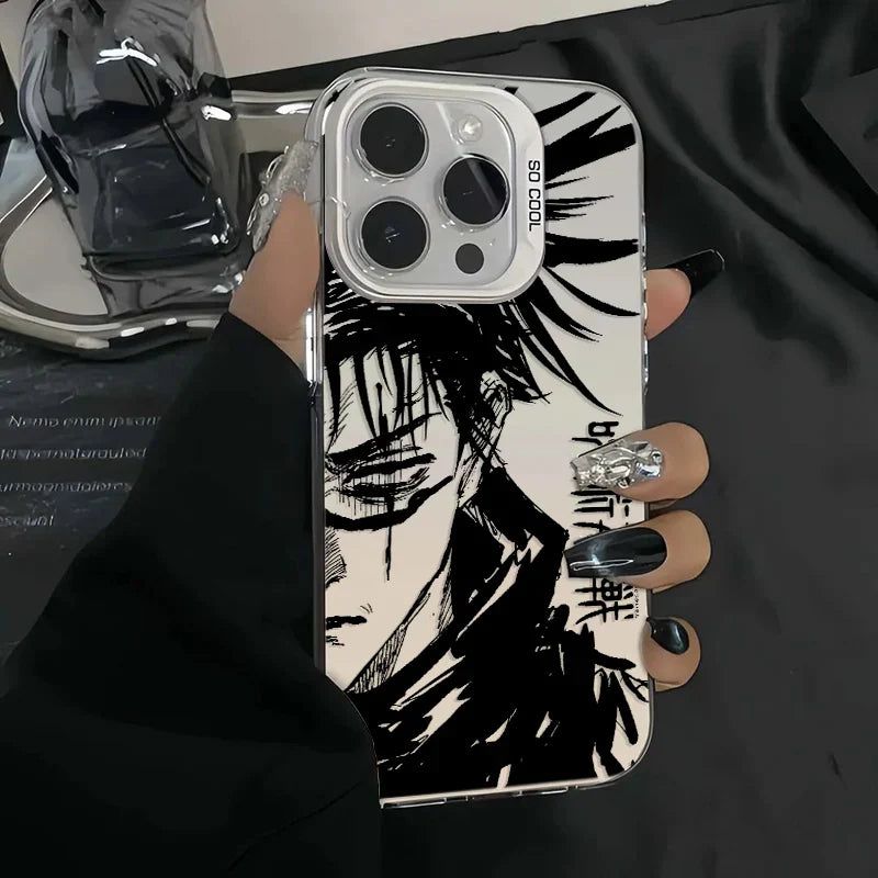 Jujutsu Kaisen Half-Wrapped iPhone Case | Silver Plated Quotes