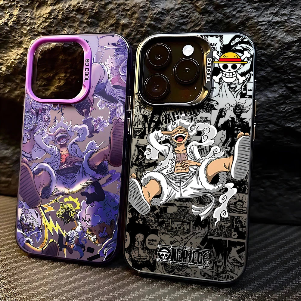 One Piece Luffy Matte iPhone Case – Shockproof Anime Cover for iPhone 11 to 17 Pro Max – Ryuzan anime merch UK