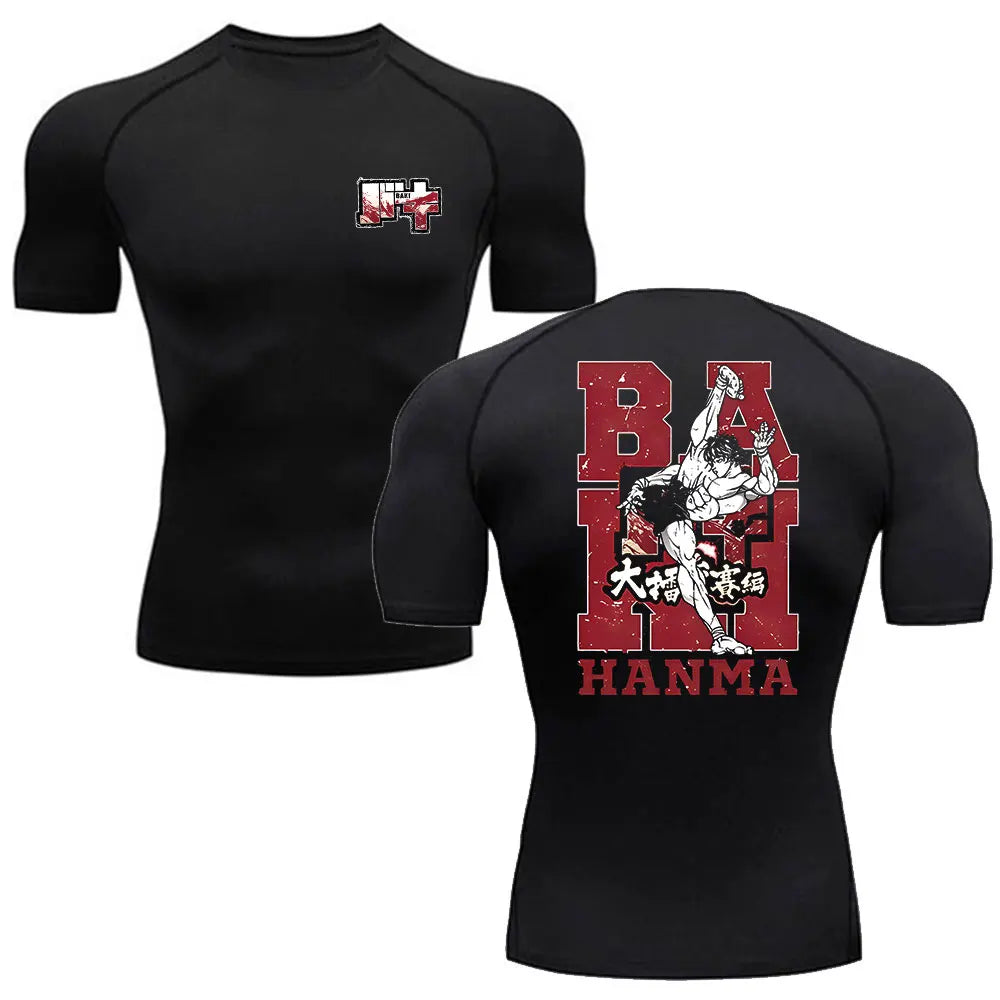 Baki Hanma Men's MMA T-Shirt | Gym Fitness Rash Guard BJJ
