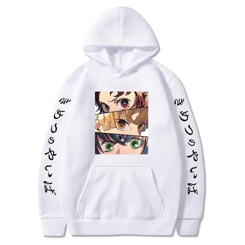 Demon Slayer Rengoku Loose Harajuku Hoodie | Anime Sweatshirt
