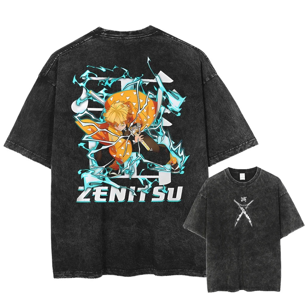 Demon Slayer Uzui Tengen Vintage T-Shirt | Oversized Cotton Tee