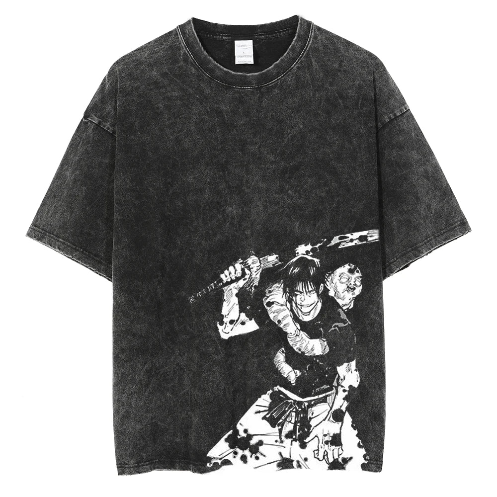 Japanese Anime Vintage Hip-Hop T-Shirt | Harajuku Streetwear