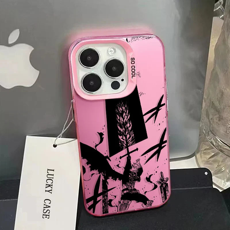 Black Clover Anime iPhone Case | Silver Plated Cover