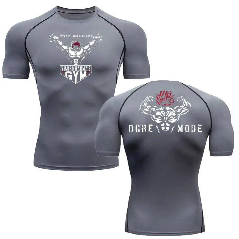 Baki Hanma Men's Gym T-Shirt | MMA Rash Guard Boxing Shirt