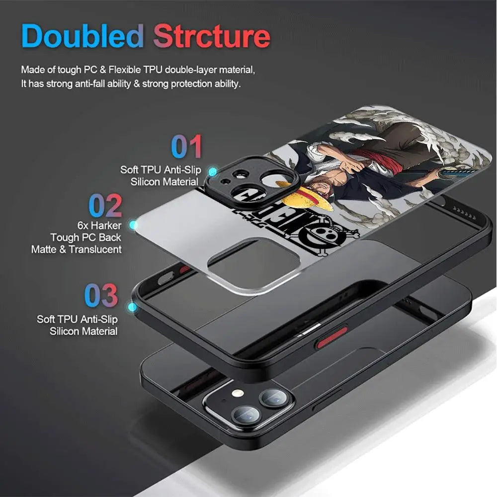 One Piece Anime Matte Shockproof iPhone Case | Phone Cover