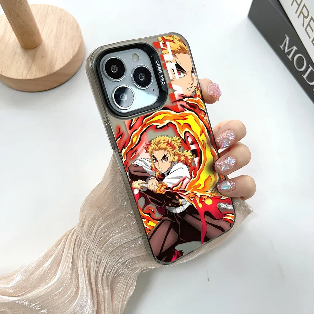 Demon Slayer iPhone Case | Dual Layer Silver Plated Cover