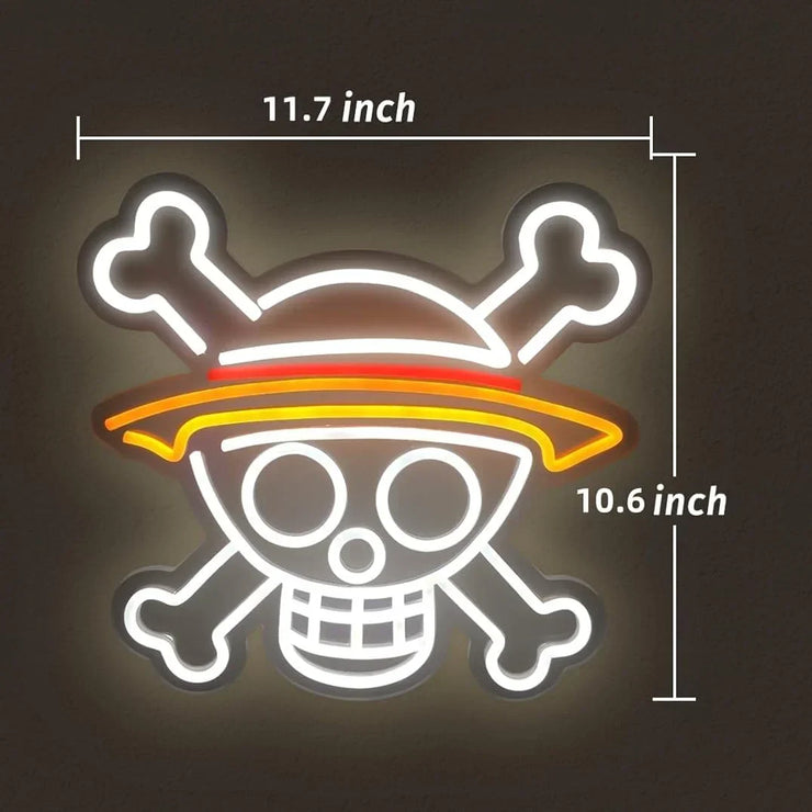 Skull Neon Sign Light - USB Powered Wall Decor for Bedroom & Anime Room