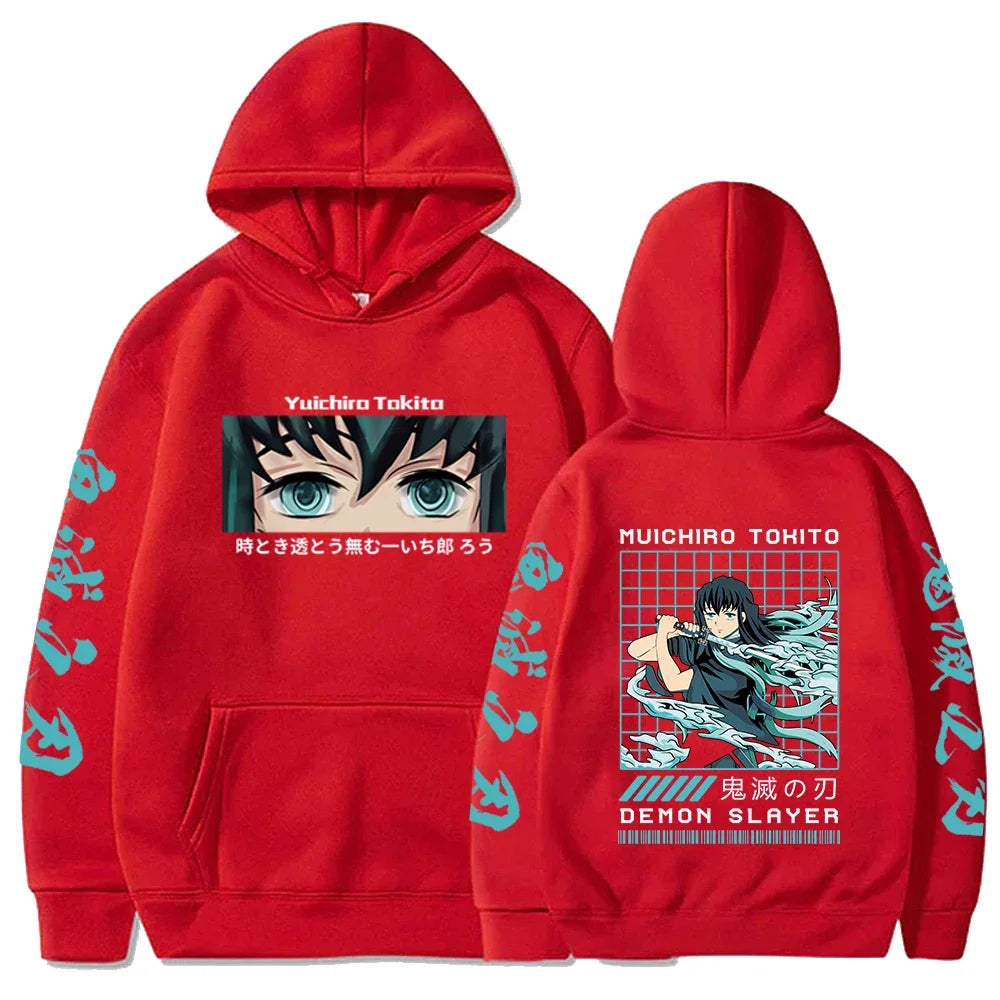 Demon Slayer Muichiro Tokito Graphic Hoodie | Plus Size Harajuku