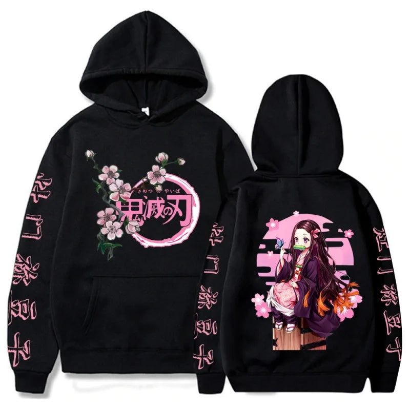 Demon Slayer Rengoku Loose Harajuku Hoodie | Anime Sweatshirt