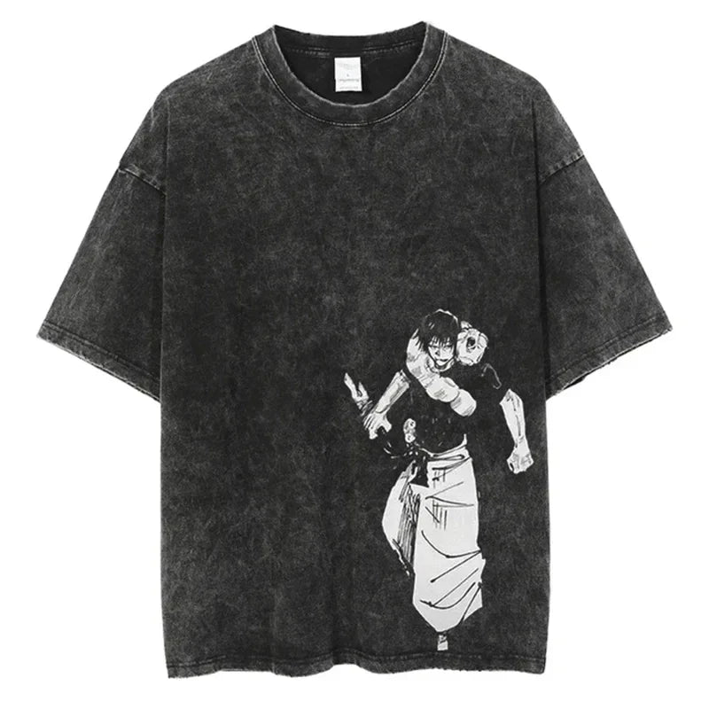 Japanese Anime Vintage Hip-Hop T-Shirt | Harajuku Streetwear