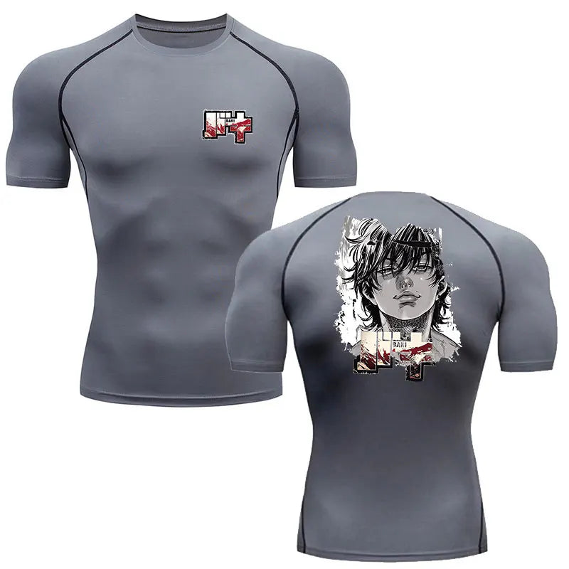Baki Hanma Men's Gym T-Shirt | MMA Rash Guard Boxing Shirt