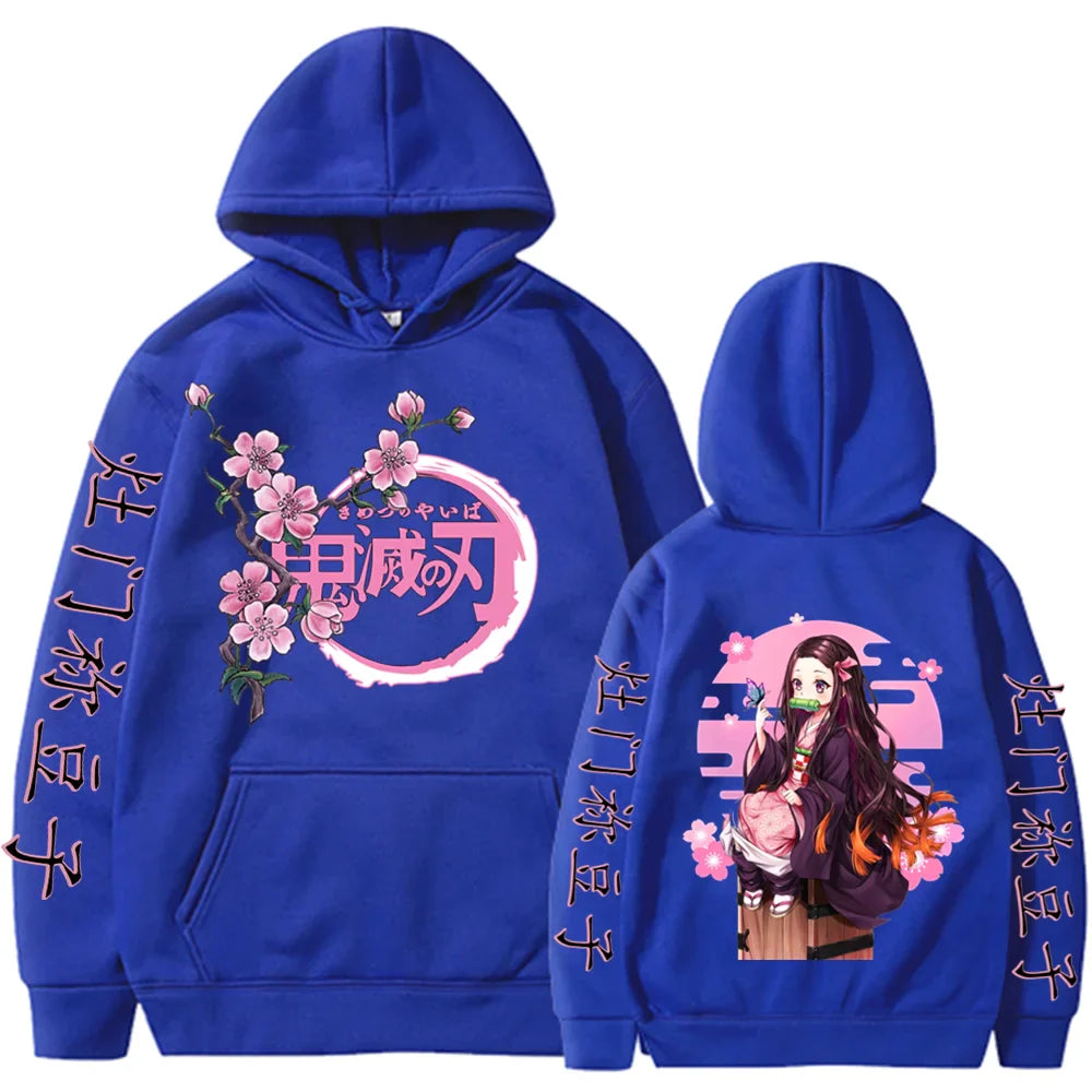 Demon Slayer Nezuko Oversized Hoodie | Harajuku Streetwear
