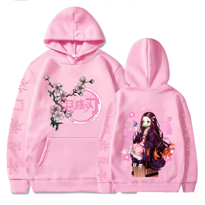 Demon Slayer Rengoku Casual Loose Hoodie | Harajuku Pullover