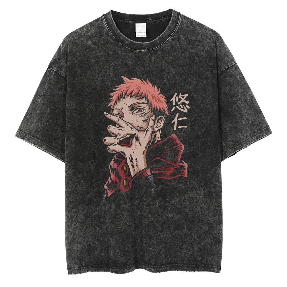 Vintage Oversized Anime Graphic T-Shirt | Hip-Hop Streetwear