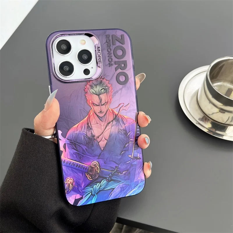 One Piece Luffy Zoro Luxury Electroplated iPhone Case