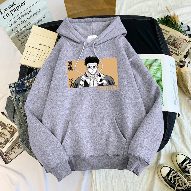 🟢 Demon Slayer Gyomei Himejima Hoodie | Oversized Fleece Sweatshirt | RYŪZAN Collection 🐉