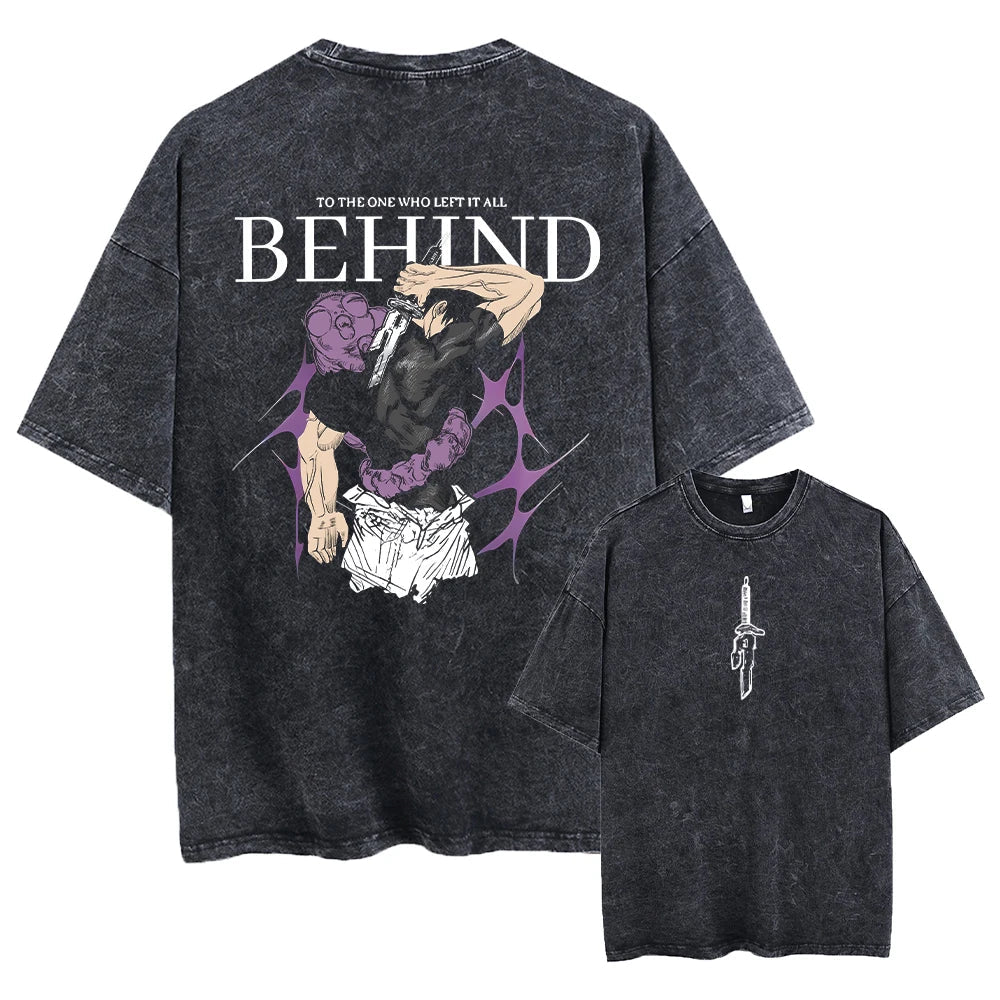 Japanese Anime Retro Washed Acid Oversized T-Shirt | Streetwear