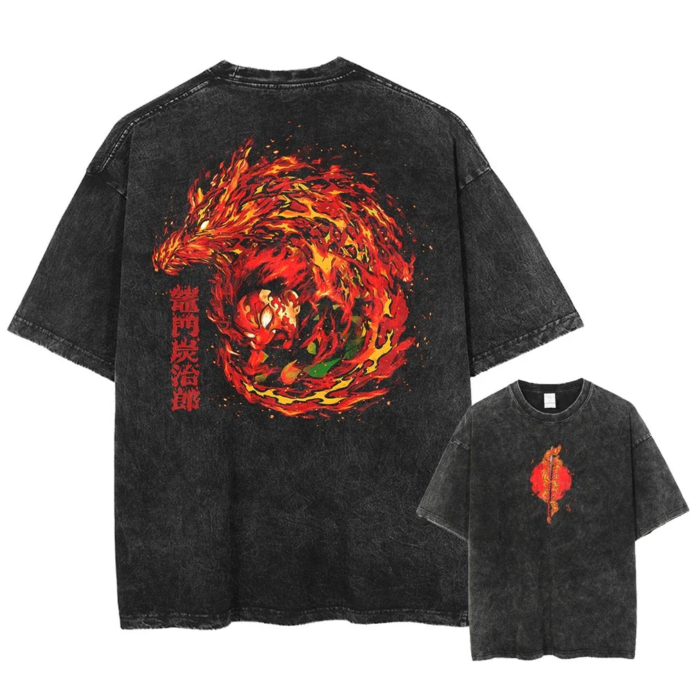 Demon Slayer Uzui Tengen Vintage T-Shirt | Oversized Cotton Tee
