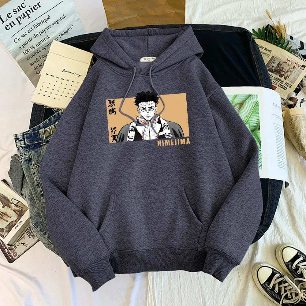 Demon Slayer Gyomei Himejima Oversized Hoodie | Warm Anime Fleece