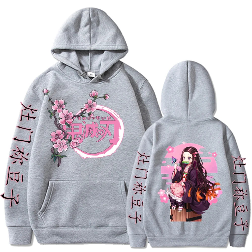 Demon Slayer Nezuko Oversized Hoodie | Harajuku Streetwear