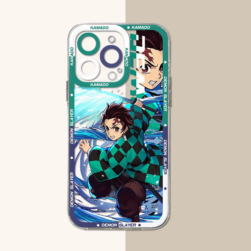 Demon Slayer Soft Transparent iPhone Case | Anime Cover