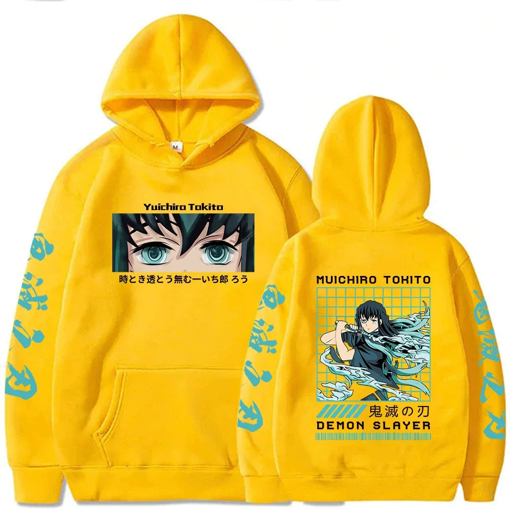Demon Slayer Muichiro Tokito Graphic Hoodie | Plus Size Harajuku