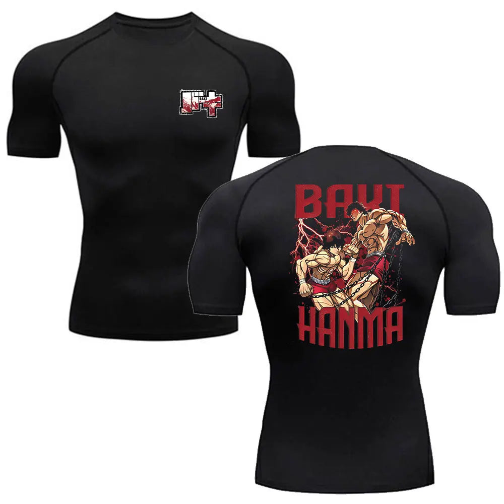 Baki Hanma Men's MMA T-Shirt | Gym Fitness Rash Guard BJJ