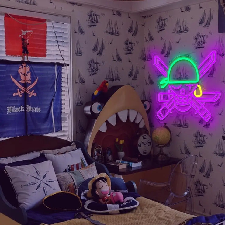 Skull LED Neon Light - Wall Decor for Bedroom & Parties