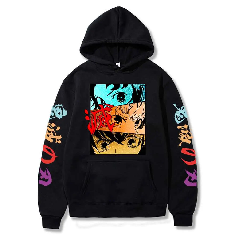 Demon Slayer Rengoku Loose Harajuku Hoodie | Anime Sweatshirt