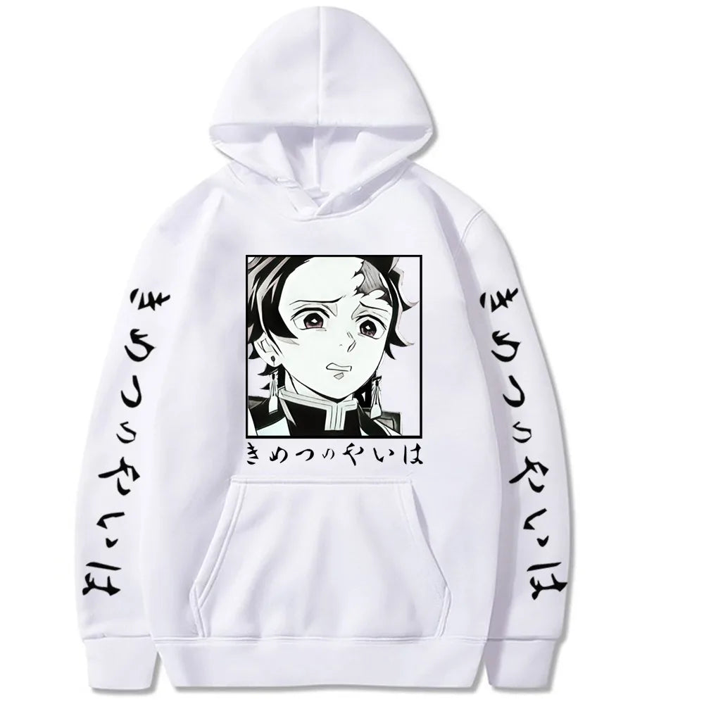Demon Slayer Rengoku Loose Harajuku Hoodie | Anime Sweatshirt